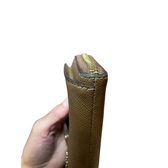 Coach Multifunction Wallet Large Brown Leather C Print Monogram Removable Insert - Picture 15 of 16